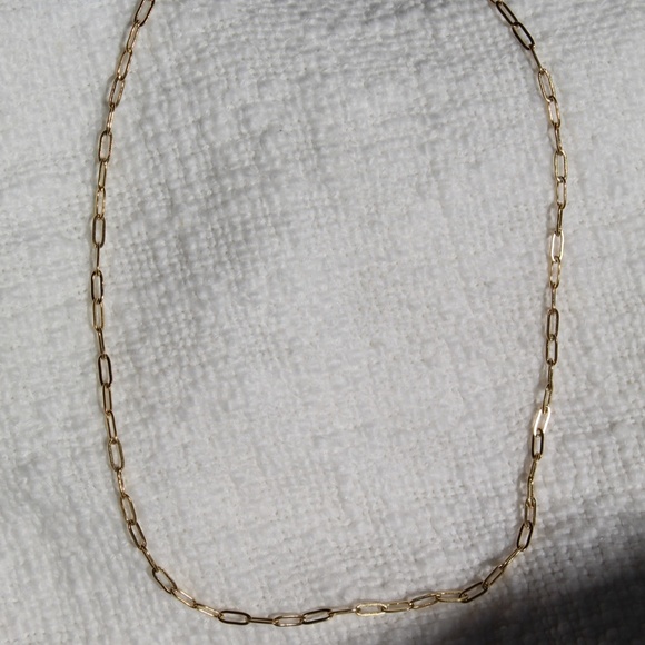 Gold Paper Clip Choker Necklace - Picture 5 of 7